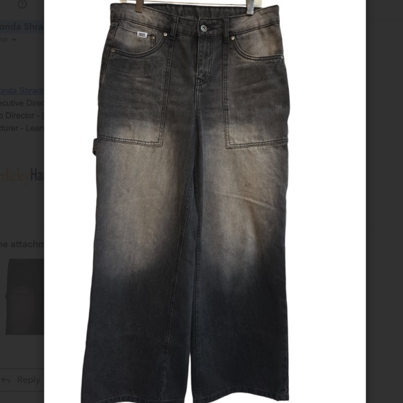 The Ragged Priest Denim - The Ragged Priest Sweeper Jeans Wide Leg Charcoal 28